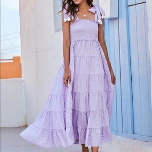 Purple gingham dress